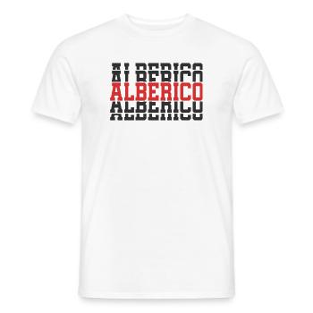 Aberico t-shirt t-shirt gift idea stacked text - Men's T-Shirt - white - Front - AI Model Male 178 dark (178cm)
