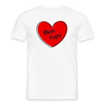 rotes Herz rot Geschenk Valentinstag - Männer T-Shirt - Weiß - Vorne - AI Model Male 178 dark (178cm)