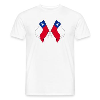 Zwei gekreuzte Flaggen Chiles - Männer T-Shirt - Weiß - Vorne - AI Model Male 178 dark (178cm)