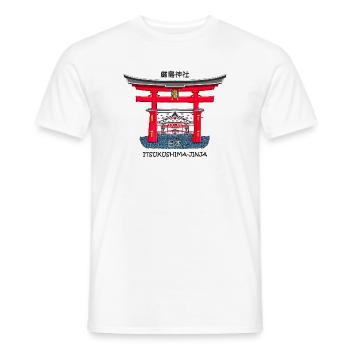 Itsukushima Shrine, Miyajima, Hiroshima. Japan - Men's T-Shirt - white - Front - AI Model Male 178 dark (178cm)
