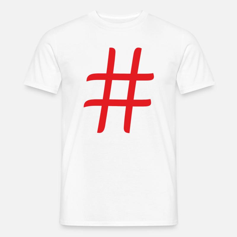 hashtag - Männer T-Shirt - Weiß