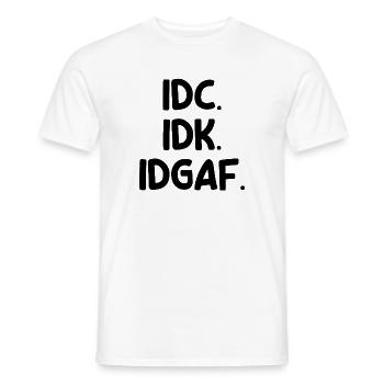 Ist Mir Wurscht Statement Egal Haltung - Männer T-Shirt - Weiß - Vorne - AI Model Male 178 dark (178cm)
