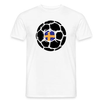 Handballeur Handball Suède Championnat d’Europe Symbole Logo icône - T-shirt homme - blanc - Devant - AI Model Male 178 dark (178cm)