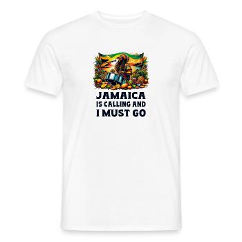 La Jamaïque appelle Je dois y aller - T-shirt homme - blanc - Devant - AI Model Male 178 dark (178cm)