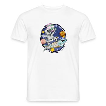 Astronaute dans l’espace - Motif d’astronaute pour enfants - T-shirt homme - blanc - Devant - AI Model Male 178 dark (178cm)
