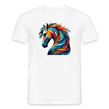 Horse - Men's T-Shirt - white - Front - AI Model Male 178 dark (178cm)