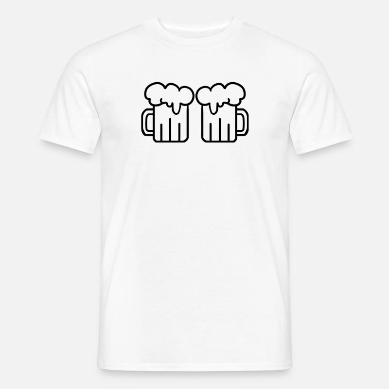 Bier - Männer T-Shirt - Weiß