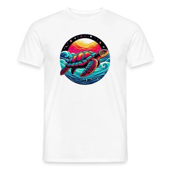 Tortue marine - T-shirt homme - blanc - Devant - AI Model Male 178 dark (178cm)