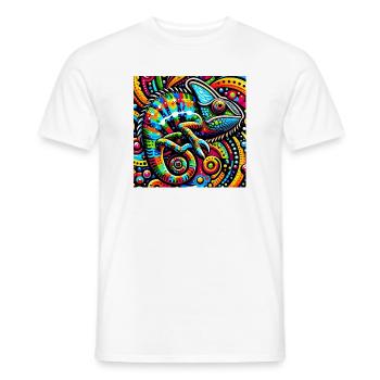 Chameleon Pop Art - Men's T-Shirt - white - Front - AI Model Male 178 dark (178cm)