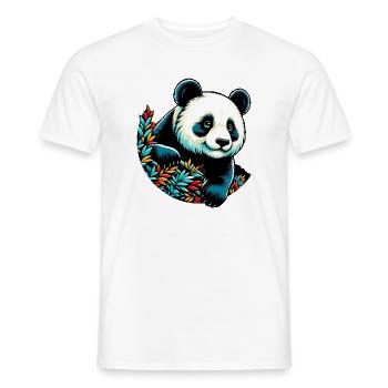 Panda - Männer T-Shirt - Weiß - Vorne - AI Model Male 178 dark (178cm)