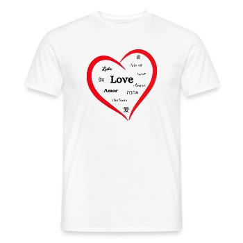 Liebe kennt keine Grenzen - Männer T-Shirt - Weiß - Vorne - AI Model Male 178 dark (178cm)