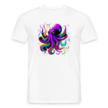 Pieuvre - T-shirt homme - blanc - Devant - AI Model Male 178 dark (178cm)