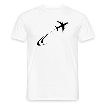 L’avion s’envole - T-shirt homme - blanc - Devant - AI Model Male 178 dark (178cm)