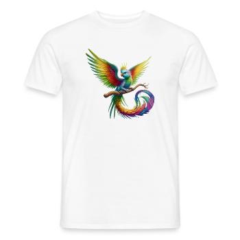 Bird of Paradise (01) - Men's T-Shirt - white - Front - AI Model Male 178 dark (178cm)