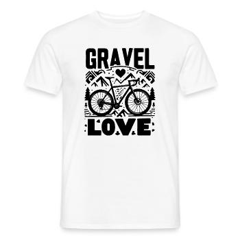 Gravel Love - Gravel Bike - Men's T-Shirt - white - Front - AI Model Male 178 dark (178cm)