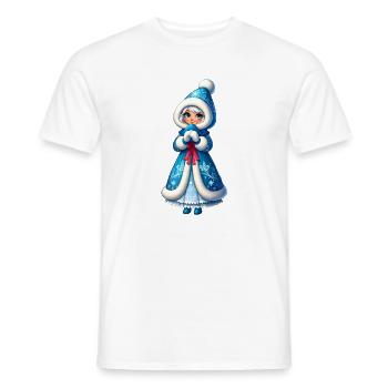 Ded Moroz Snegurotschka russischer Weihnachtsmann - Männer T-Shirt - Weiß - Vorne - AI Model Male 178 dark (178cm)