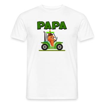 Farmer Dad Tractor - Men's T-Shirt - white - Front - AI Model Male 178 dark (178cm)
