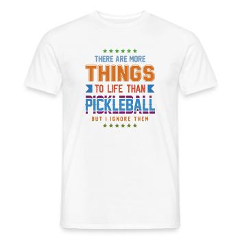 Pickleball - Men's T-Shirt - white - Front - AI Model Male 178 dark (178cm)