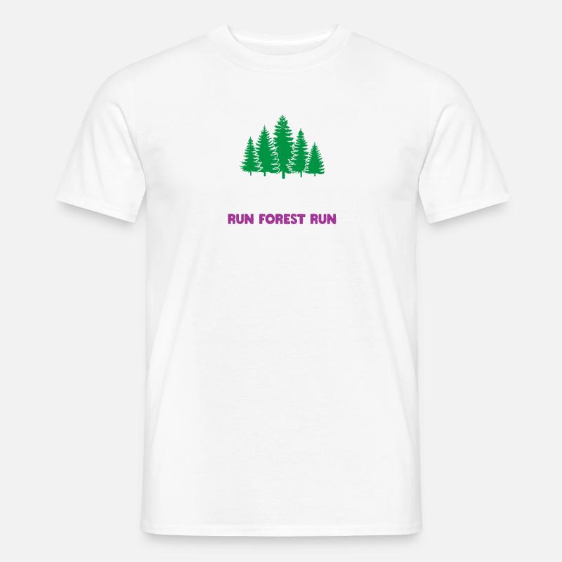 Trailrunning - Run Forest Run - Männer T-Shirt - Weiß