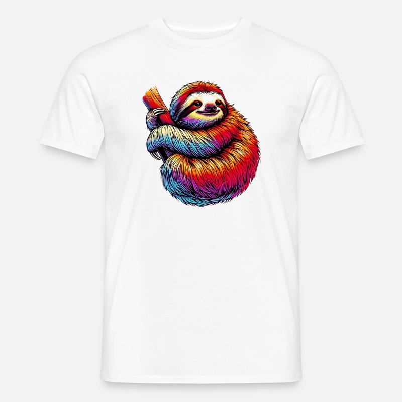 Faultier - Männer T-Shirt - Weiß