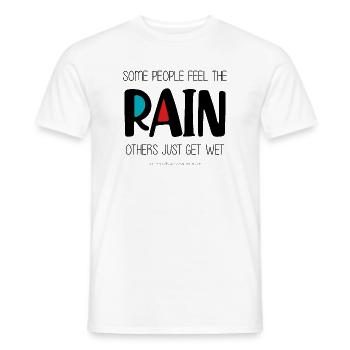 Feel the Rain - Men's T-Shirt - white - Front - AI Model Male 178 dark (178cm)
