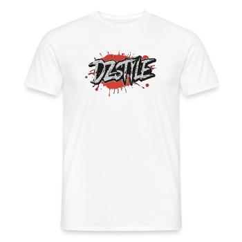 DZ Style Urbain - Graffiti Éclaboussure - T-shirt homme - blanc - Devant - AI Model Male 178 dark (178cm)