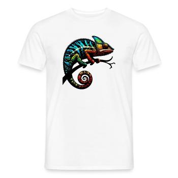 Chameleon - Men's T-Shirt - white - Front - AI Model Male 178 dark (178cm)