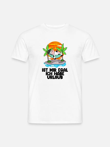 Urlaub Ferien Frei Kuh - Männer T-Shirt - Weiß