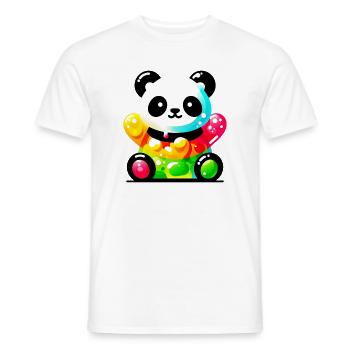 Panda - Männer T-Shirt - Weiß - Vorne - AI Model Male 178 dark (178cm)