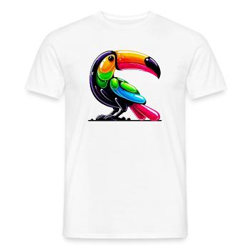 Tukan - Männer T-Shirt - Weiß - Vorne - AI Model Male 178 dark (178cm)