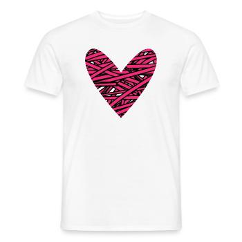 COUPLE. JUST MARRIED. Bachelorette party. VALENTINE'S DAY. LOVE. - Men's T-Shirt - white - Front - AI Model Male 178 dark (178cm)