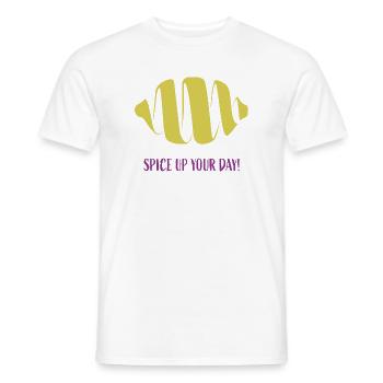 Spice up your day Lemon Lemon Peel - Men's T-Shirt - white - Front - AI Model Male 178 dark (178cm)