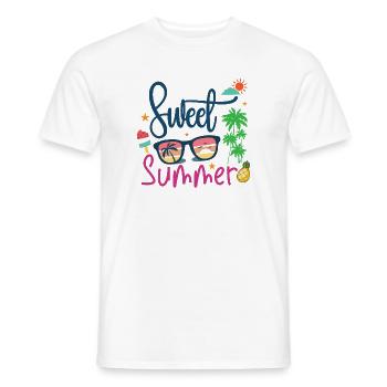 Süßer Sommer - Männer T-Shirt - Weiß - Vorne - AI Model Male 178 dark (178cm)