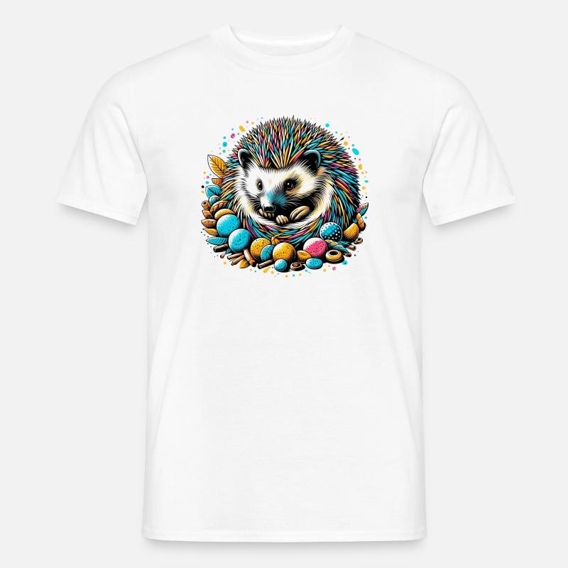 Igel - Männer T-Shirt - Weiß