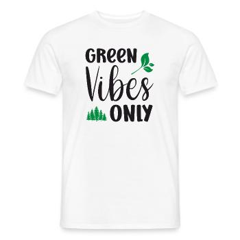 Green Vibes Only - Men's T-Shirt - white - Front - AI Model Male 178 dark (178cm)