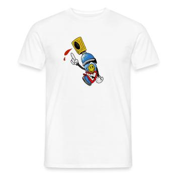 Sprühdose Graffiti Kumpel - Männer T-Shirt - Weiß - Vorne - AI Model Male 178 dark (178cm)