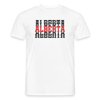 T-shirt Alberta T-shirt idée cadeau texte empilé - T-shirt homme - blanc - Devant - AI Model Male 178 dark (178cm)