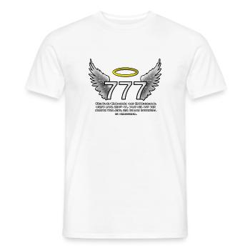 Heilige 777 EngelWings - Männer T-Shirt - Weiß - Vorne - AI Model Male 178 dark (178cm)