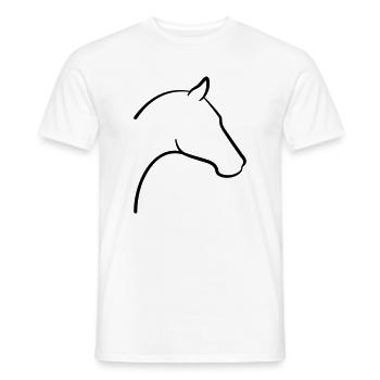 Pferd Kopf Symbol Umriss - Männer T-Shirt - Weiß - Vorne - AI Model Male 178 dark (178cm)