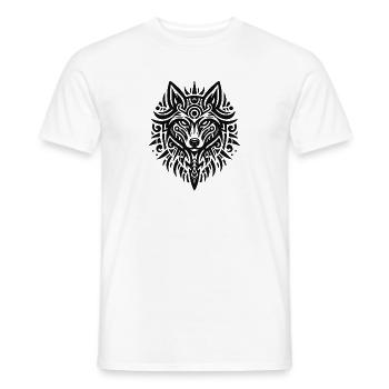Wolf Tatoo - Men's T-Shirt - white - Front - AI Model Male 178 dark (178cm)