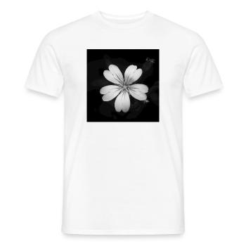 Weiße Blume Ackerhornkraut, Acker-Hornkraut Poster - Männer T-Shirt - Weiß - Vorne - AI Model Male 178 dark (178cm)