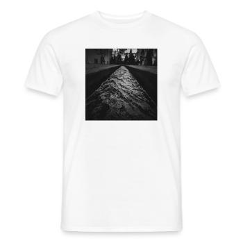 Freiburger Bächle Freiburg Watercourse Poster - Men's T-Shirt - white - Front - AI Model Male 178 dark (178cm)