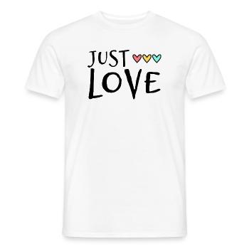 HEART. HEARTS. VALENTINE'S DAY. LOVE. LOVE. COUPLE. - Men's T-Shirt - white - Front - AI Model Male 178 dark (178cm)