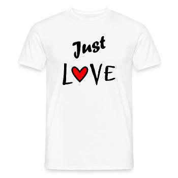 HEART. HEARTS. VALENTINE'S DAY. LOVE. LOVE. COUPLE. - Men's T-Shirt - white - Front - AI Model Male 178 dark (178cm)