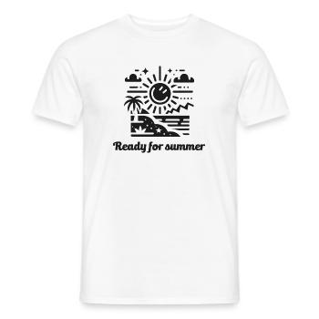ready for summer, summer, sun, sunshine - Men's T-Shirt - white - Front - AI Model Male 178 dark (178cm)