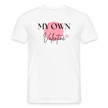 MY OWN VALENTINE - Männer T-Shirt - Weiß - Vorne - AI Model Male 178 dark (178cm)