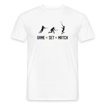 Tennis - Spiel Set Match - Männer T-Shirt - Weiß - Vorne - AI Model Male 178 dark (178cm)