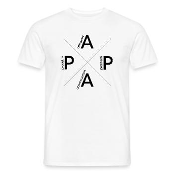 papa Logo Held Vater Motivation Symbol Marke icon - Männer T-Shirt - Weiß - Vorne - AI Model Male 178 dark (178cm)