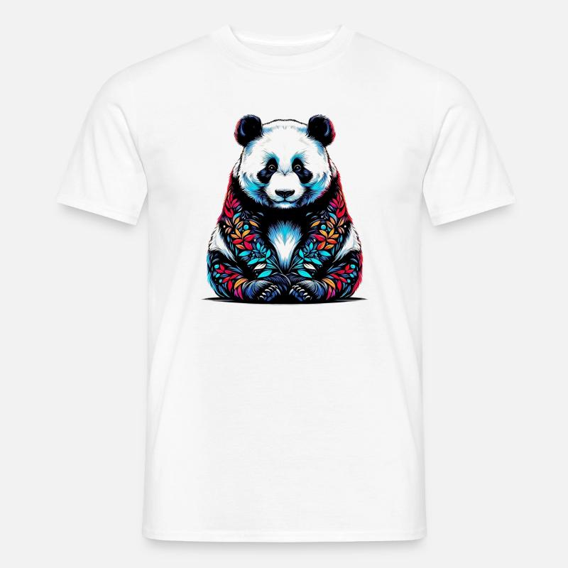 Panda - Männer T-Shirt - Weiß