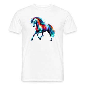 Pferd - Männer T-Shirt - Weiß - Vorne - AI Model Male 178 dark (178cm)